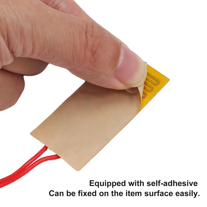 Coliao 6pcs Film Heater Plate Adhesive Pad 12V 7W 25mmx50mm PI Heating Elements Film Strip Heater Adhesive Polyimide Heater Plate - Image 5